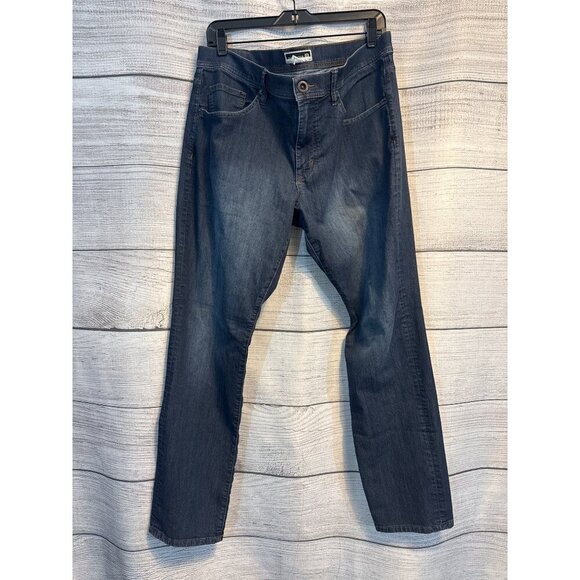 Travis Mathew Mens Straight-Leg Blue Denim Jeans Size 35 - Picture 1 of 3
